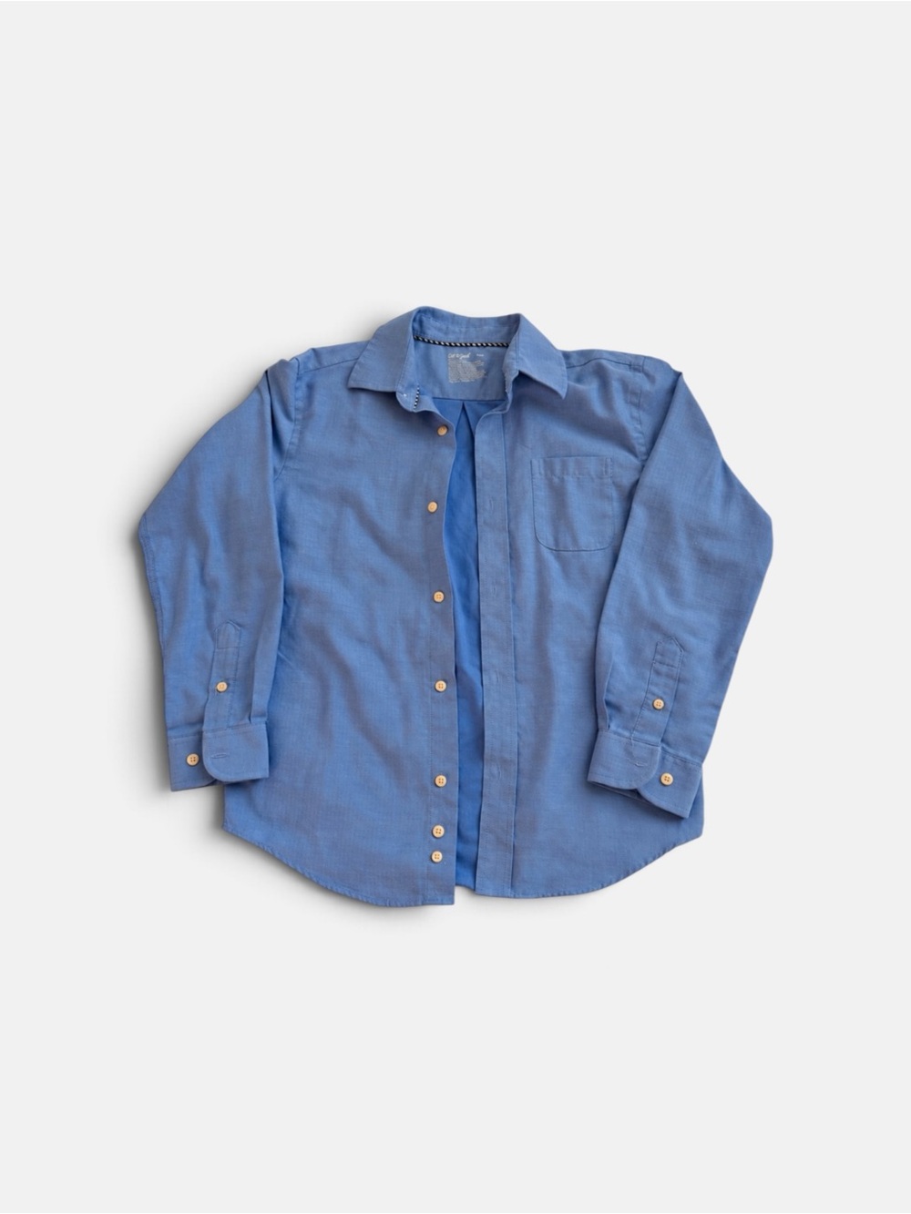Cat & Jack Boys Size M 8 Blue Long Sleeve Button Down Shirt